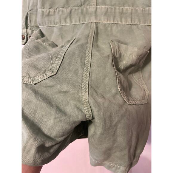 Mother Fixer Short Romper Shorts Women's Size XS Hedge Green Denim - Picture 7 of 9